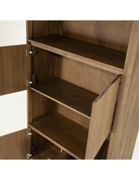 Armoire haute multi rangement en manguier Ed