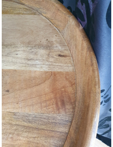 Table basse pied central en bois de manguier