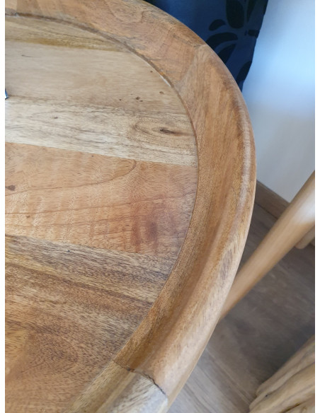 Table basse pied central en bois de manguier