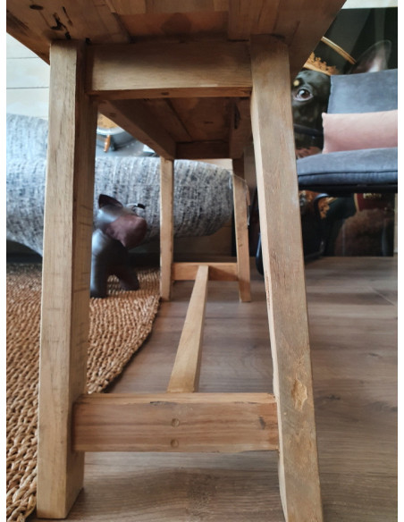 Banc d’appoint en teck naturel style scandinave