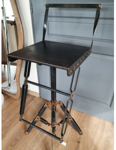 Chaise de bar en métal avec...