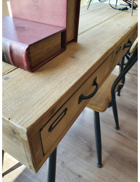 Bureau bois et métal