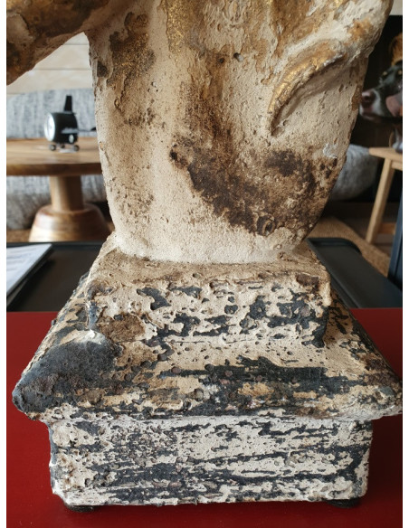 Statue tête de cheval patine antique