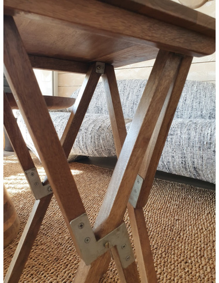 Sellette pliante en bois massif de manguier