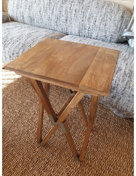 Sellette pliante en bois massif de manguier