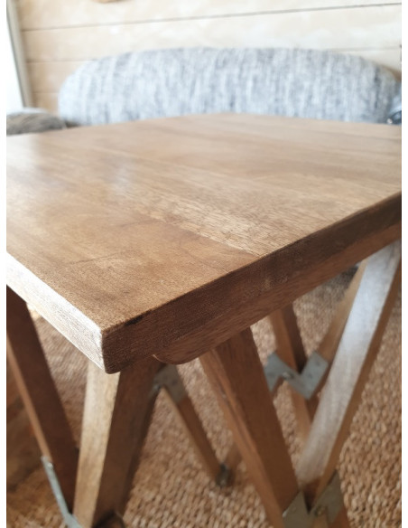 Sellette pliante en bois massif de manguier