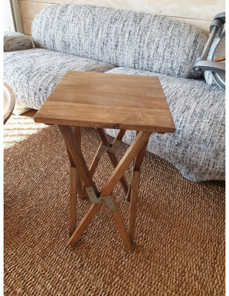 Sellette pliante en bois massif de manguier