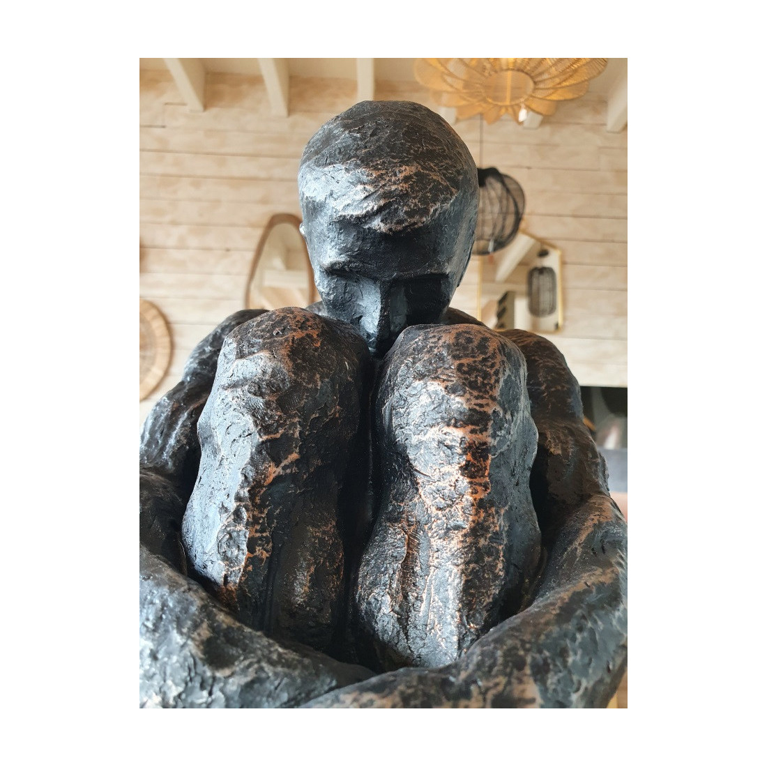 Grande Statuette Homme Nu 34 Cm – Résine, Sculpture PARASTONE