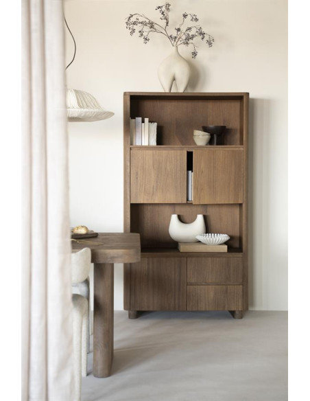 Armoire haute multi rangement en manguier Ed