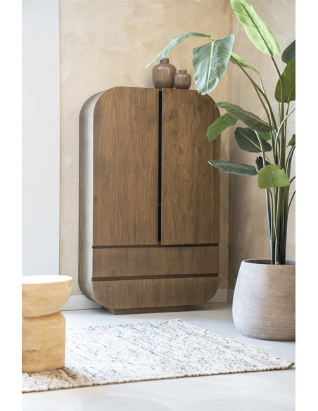 Armoire haute arrondie 2 portes 2 tiroirs Prince