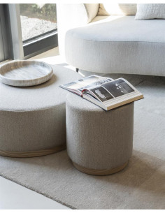 Pouf rond ou table basse en...