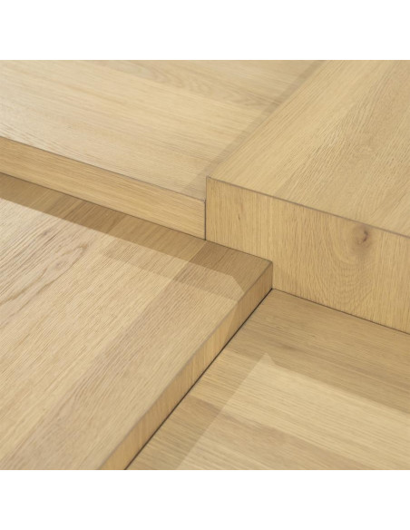 Table basse multi cubes en chêne