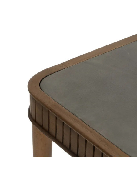 Table à manger rectangle en mindi et béton ciré