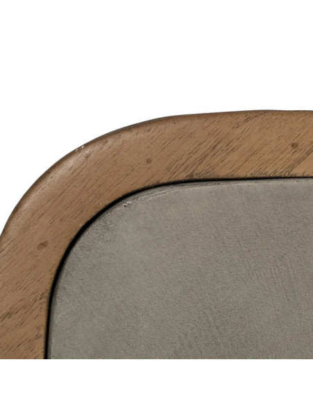 Table à manger rectangle en mindi et béton ciré