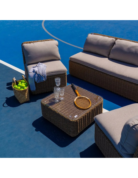 Ensemble de jardin 4 pièces structure en aluminium