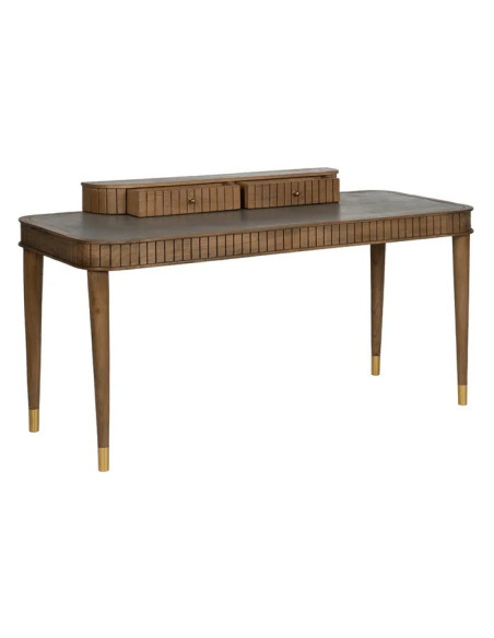 Secrétaire en bois de mindi et béton ciré