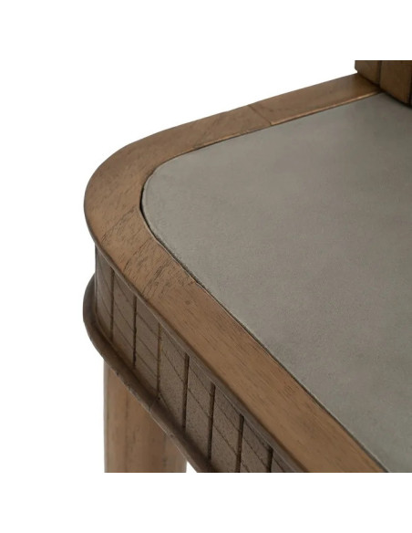 Secrétaire en bois de mindi et béton ciré