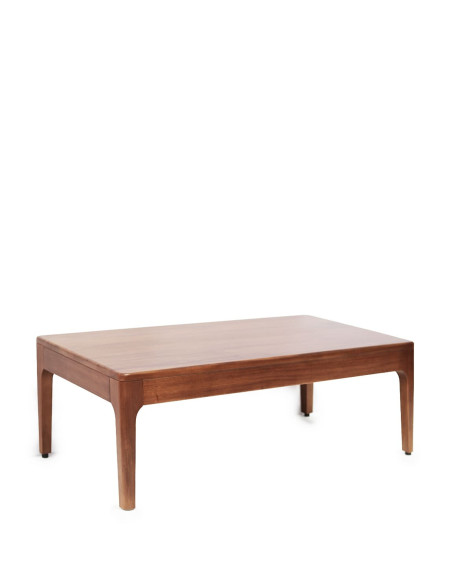 Table basse avec 2 tiroirs en bois massif d'acajou