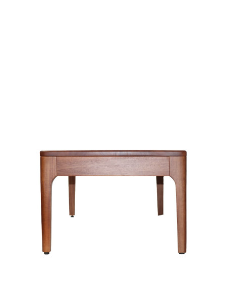 Table basse avec 2 tiroirs en bois massif d'acajou