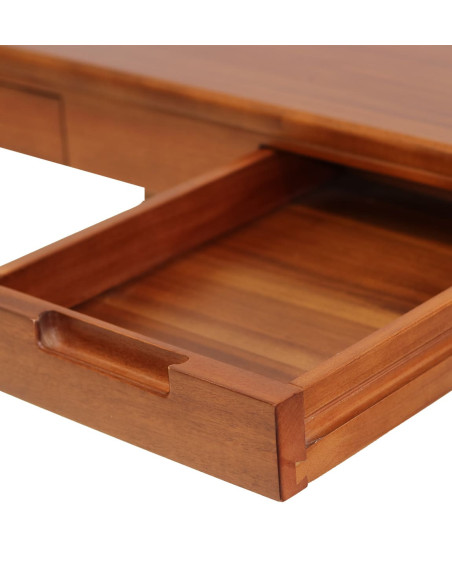 Table basse avec 2 tiroirs en bois massif d'acajou