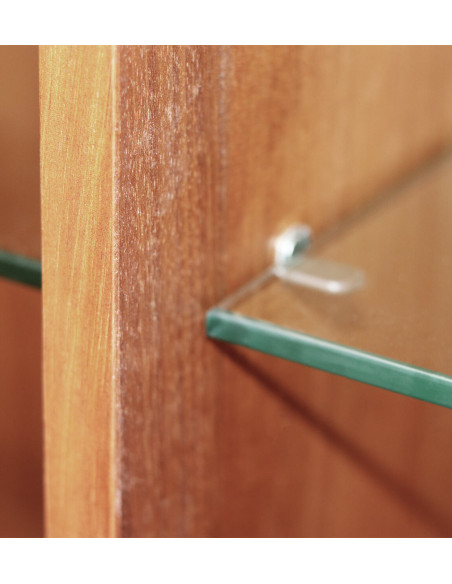 Buffet haut 2 portes en bois massif d'acajou