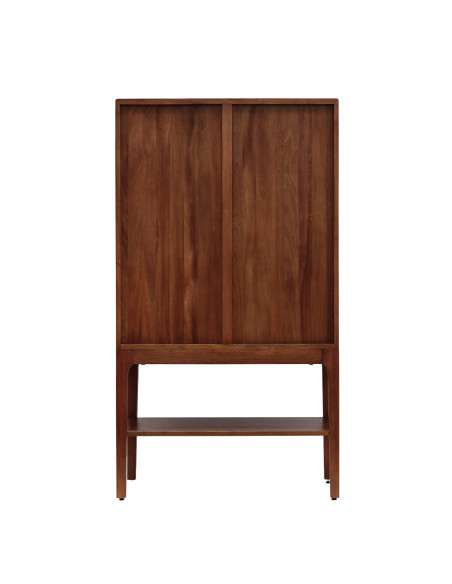 Buffet haut 2 portes en bois massif d'acajou