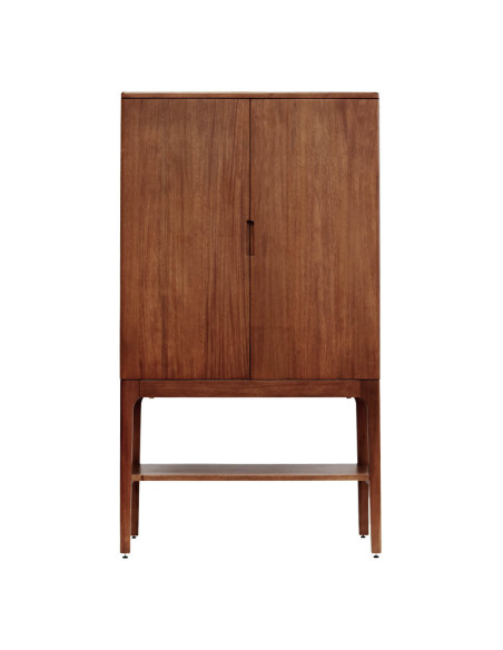 Buffet haut 2 portes en bois massif d'acajou