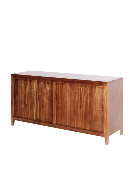 Grand buffet portes coulissantes 3 tiroirs en acajou massif