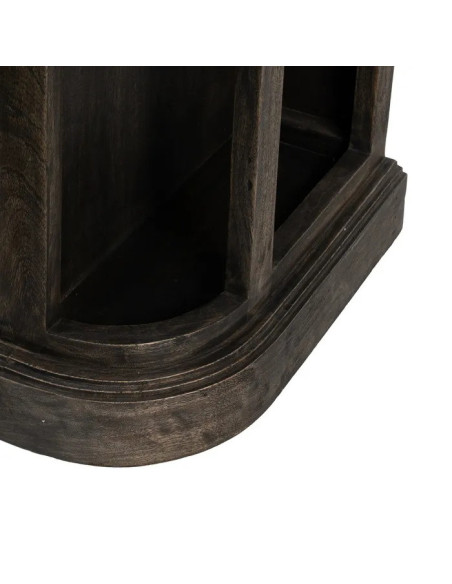 Buffet 6 tiroirs en manguier teinté et marbre