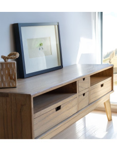 Meuble TV en bois clair... 2