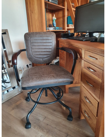 Fauteuil de bureau à roulettes réglable en hauteur