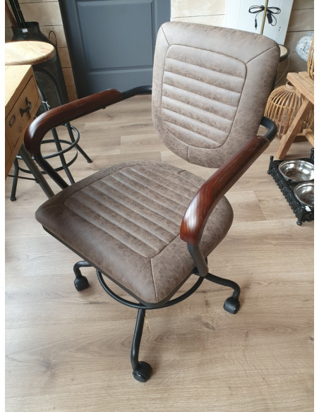 Fauteuil de bureau à roulettes réglable en hauteur