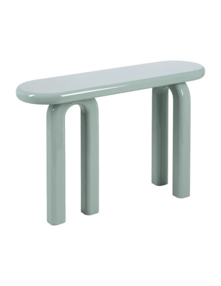 Console ovale minimaliste laquée