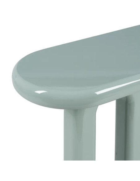 Console ovale minimaliste laquée