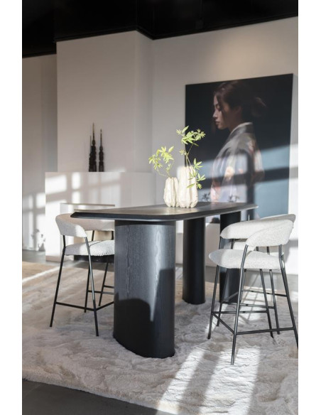 Table haute en chêne Walter 220 cm