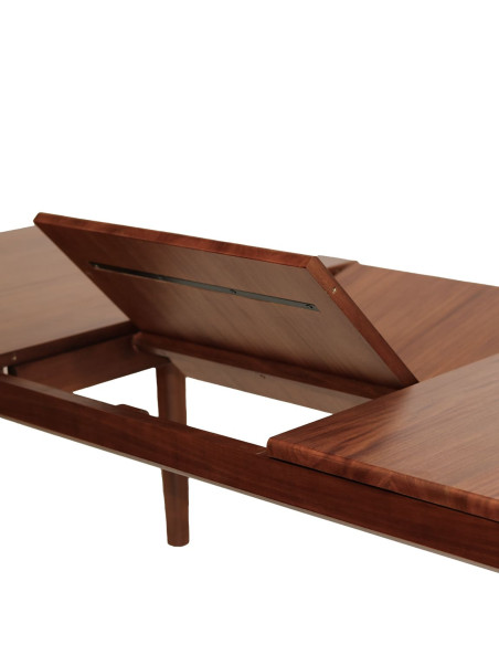 Table de repas rectangulaire extensible en acajou