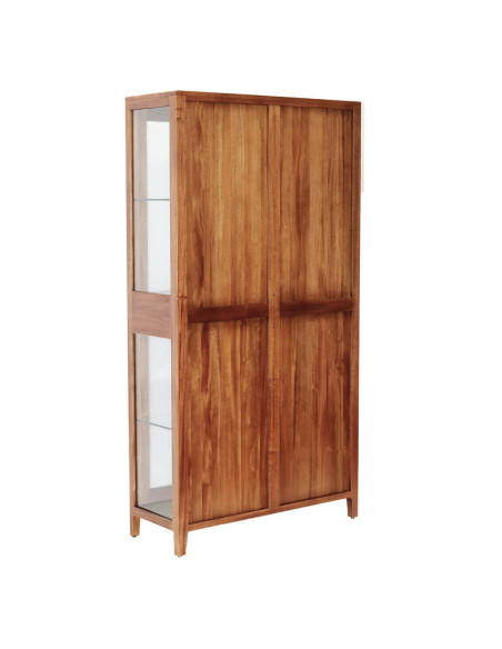 Armoire vitrine en acajou massif