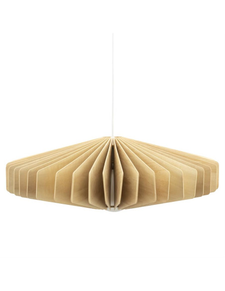 Suspension lamelles de bois et métal