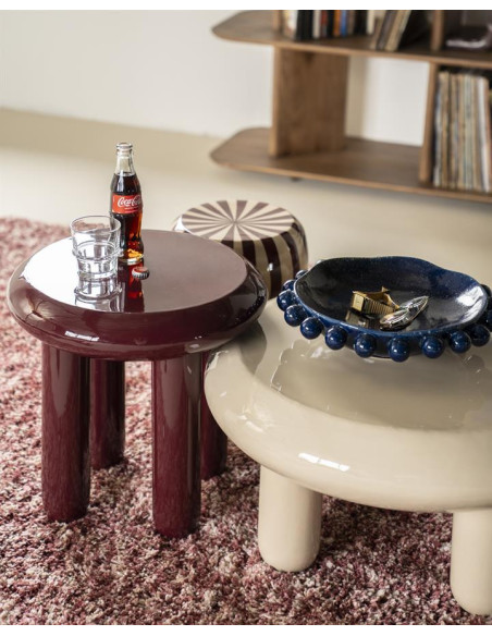 Table de salon ronde en métal Ball