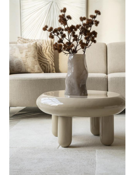 Table de salon ronde en métal Ball