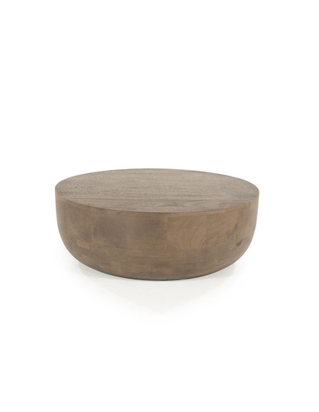 Table basse ronde en manguier teinté Kari