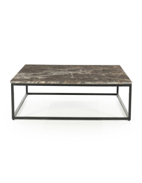 Table basse en marbre véritable et métal