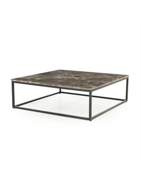 Table basse en marbre véritable et métal