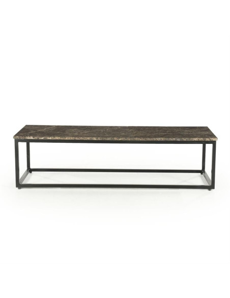 Table basse en marbre véritable et métal