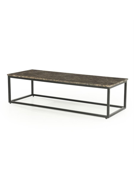 Table basse en marbre véritable et métal