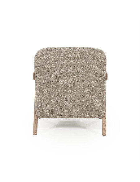 Fauteuil lounge en tissu et bois de frêne