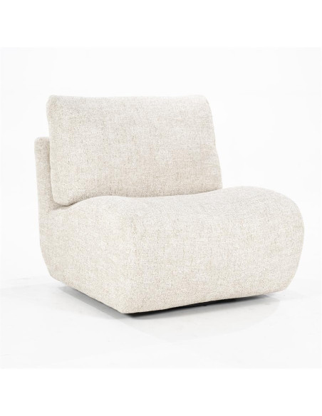 Fauteuil rotatif lounge avec coussin de dossier