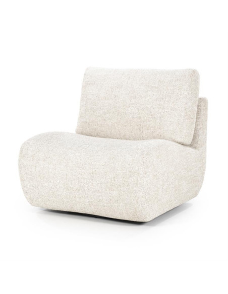Fauteuil rotatif lounge avec coussin de dossier