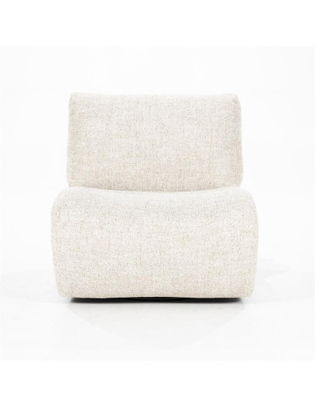 Fauteuil rotatif lounge avec coussin de dossier