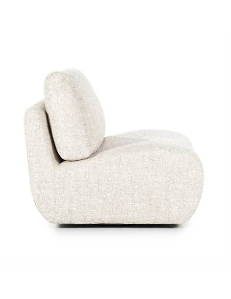 Fauteuil rotatif lounge avec coussin de dossier